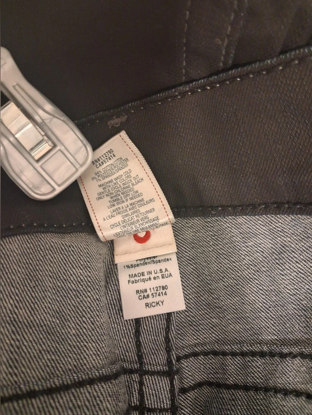 TRUE RELIGION RICKY Mens Flap Pockets Straight Black Denim Jeans 36x32